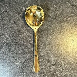Towle Supreme Gold Electroplate Japan 9" Shell Bowl Pierced Tablespoon EMPIRE‎
